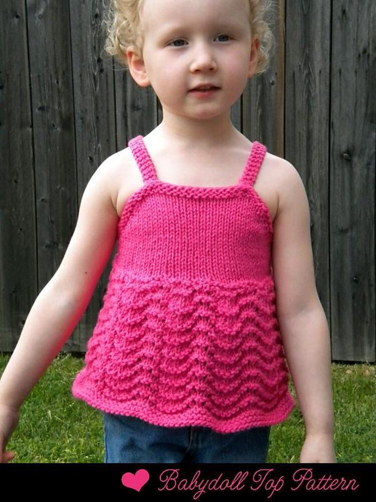 Babydoll Top Knitting pattern by Aunt Janet s Designs LoveCrafts