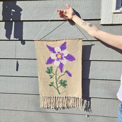 Columbine Flower Tapestry