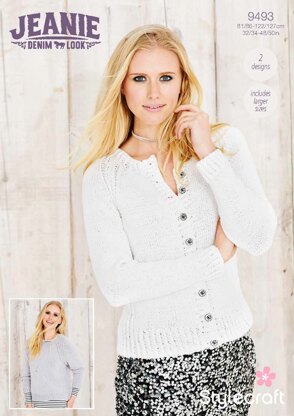 Sweater and Cardigan in Stylecraft Jeanie - 9493 - Downloadable PDF