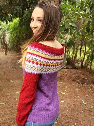 Sassy jumper fair isle yoke