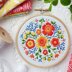 Tamar Colorful Flowers Printed Embroidery Kit - 4in