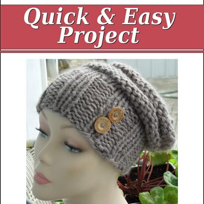 Slouchy Beanie Hat - knitting pattern