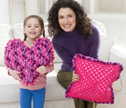 Pillow Party in Red Heart Super Saver Economy Solids - WR2148