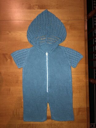 Onesie with Hood in Bergere de France Coton Fifty
