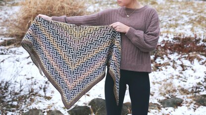 Dark Matter Triangle Shawl