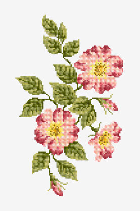 Pink Flowers in DMC - PAT0677 -  Downloadable PDF