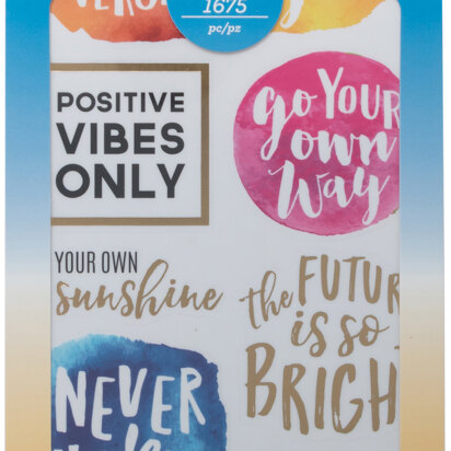 American Crafts Planner Stickers 12-Page Book 4.75"X9" - Inspirational Life
