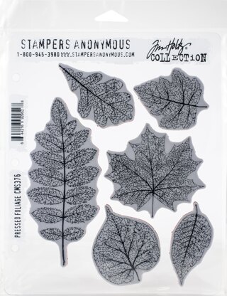Stampers Anonymous Tim Holtz Cling Stamps 7"X8.5" - Pressed Foliage