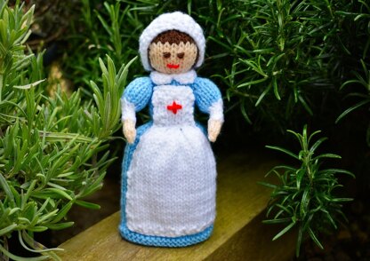 WWI Red Cross Nurse Doll Knitting Pattern - Toy Knitting Pattern