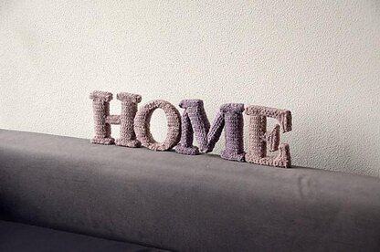 HOME 3D Letters Crochet Pattern, 3D Words