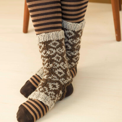 Mercury Stirrup Socks in Lion Brand Fishermen's Wool - 90639AD