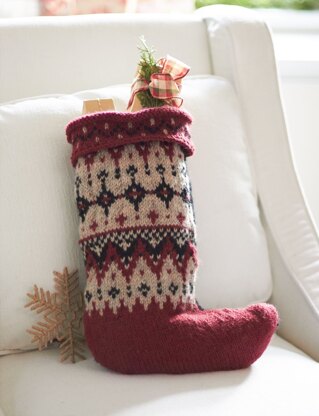 Fair Isle Stocking in Patons Classic Wool Worsted