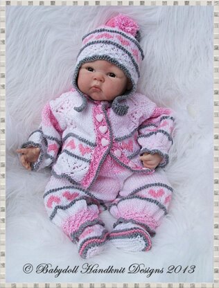 Heart Motif Pram Suit