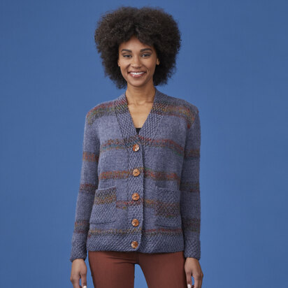 Wilder Cardigan - Knitting Pattern For Women in Tahki Yarns Gunnison by Tahki Yarns