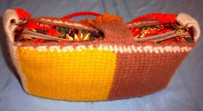 Knitter's Lesson in Tunisian Crochet: Sassy Sunflower Purse