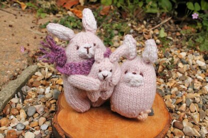 Pink Bunny Family