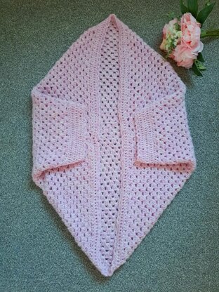 Crochet Rose Cocoon Cardigan Pattern