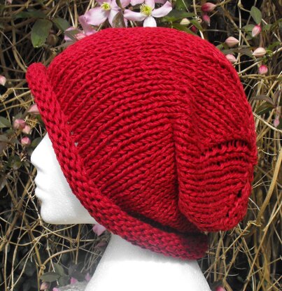 Superfast Roll Brim Slouch Hat Knitting Pattern - Madmonkeyknits