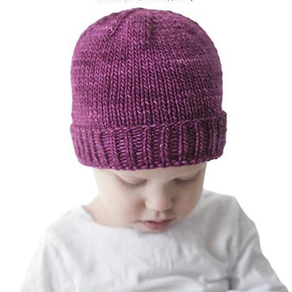 Easy Folded Brim Baby Hat