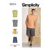 Simplicity Men's Knit Top and Shorts S9314 - Paper Pattern, Size A (XS-S-M-L-XL)