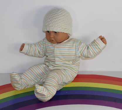 Baby Aran Swirl Beanie Hat Circular
