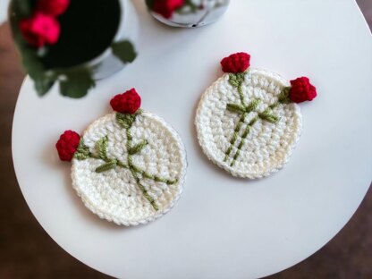 Red Rose Coaster