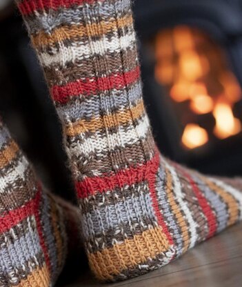 Christmas Robin Socks in West Yorkshire Spinners Signature 4 Ply