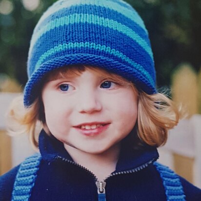 Striped Knotted Beanie