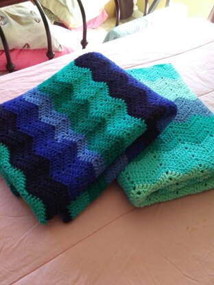 Soft Waves Twin Afghan