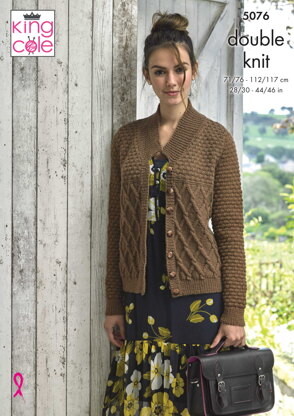 Cardigan & Waistcoat in King Cole Merino Blend DK - 5076 - Downloadable PDF