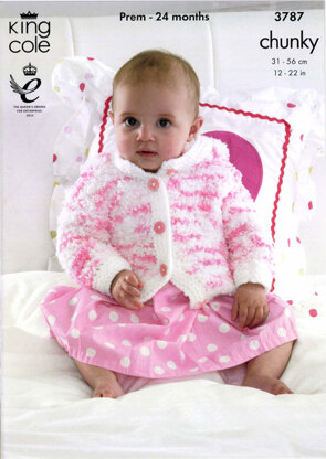 Jacket, Angel Top and Gilet in King Cole Cuddles Chunky - 3787
