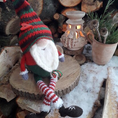 Toy Knitting Patterns Christmas- Knit gnome a cute soft toy a gift for son - knitting pattern