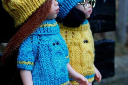 12-inch Dolls OwlPullover