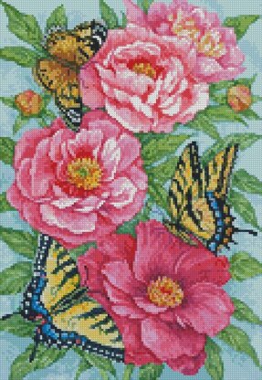 Mini Peonies and Butterflies - #14527-CC