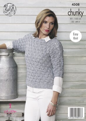 Top & Cardigan in King Cole Chunky - 4508 - Downloadable PDF