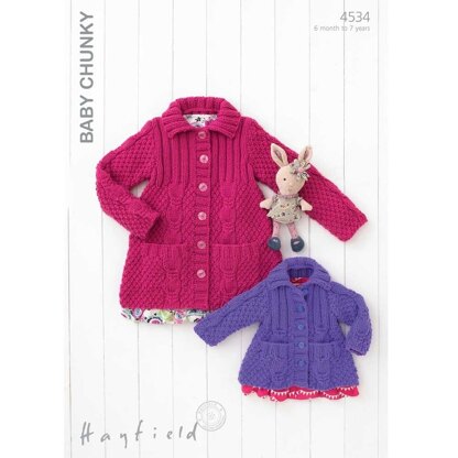 Cardigans in Hayfield Baby Chunky - 4534