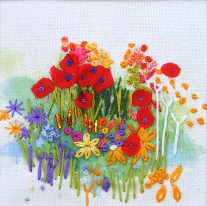 Rowandean Harvest Poppies Embroidery Kit