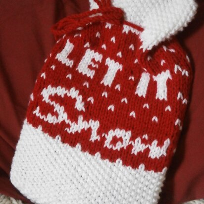 Let It Snow Hot Water Bottle Cover