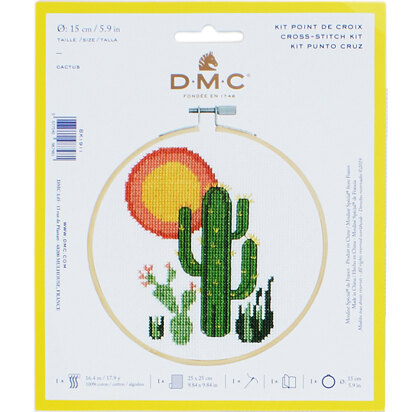 DMC Cross Stitch Kit - Cactus - 25cmx25cm