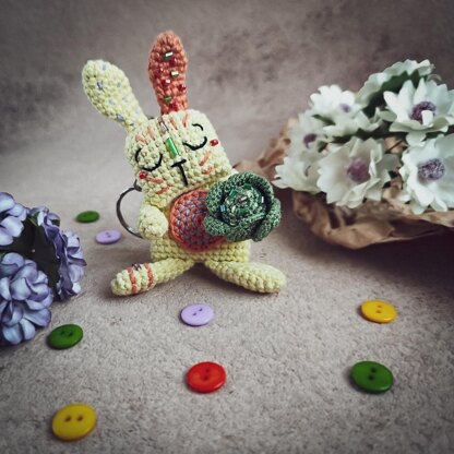 Miniature Bunny with Cabbage