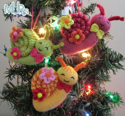 Smiley Snails Ornament