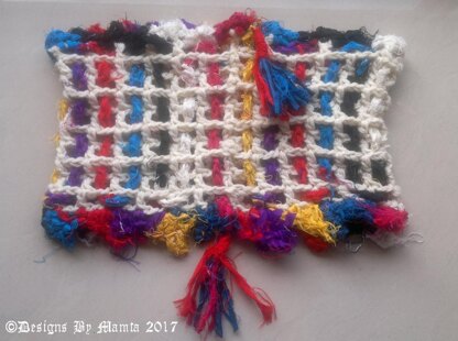 Easy Crochet Cowl Pattern | Woven Sari Ribbon Mesh