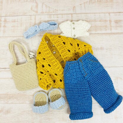 Crochet doll clothes, amigurumi doll clothes, Miss May outfit