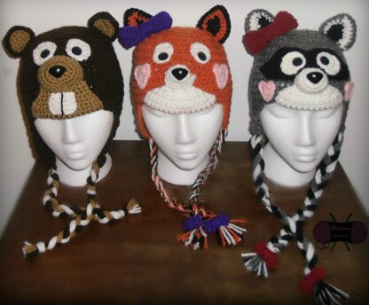 Woodland Animal Earflap Hats