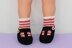 Baby Stripe Sock and T Bar Sandal Booties