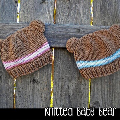 Knitted Baby Bear Hat