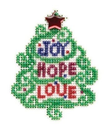 Mill Hill Joy, Hope, Love Cross Stitch Kit - 2.5in x 3.5in