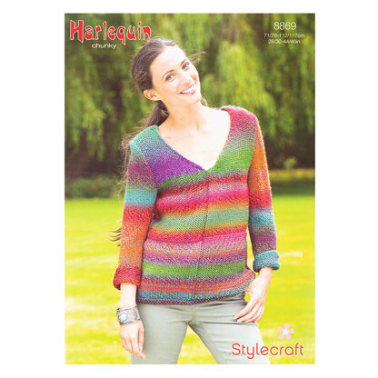 Astrid Sweater in Stylecraft Harlequin Chunky - 8869 - Leaflet.