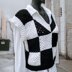 Wednesday Chessboard Crochet Vest