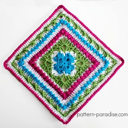 English Garden Afghan Square